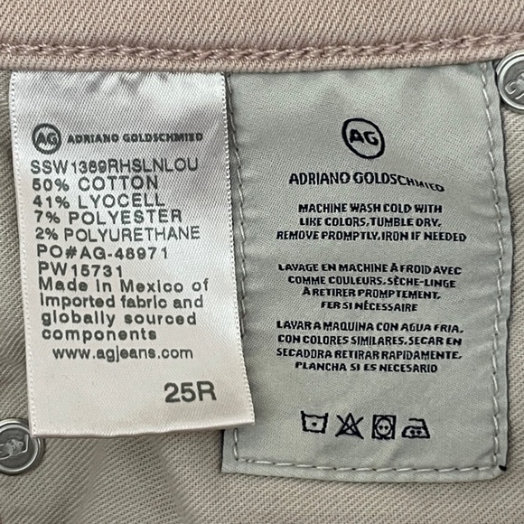 AG Adriano Goldschmeid The Legging Super Skinny Blush Pink Ankle Jeans Size 25 - Picture 11 of 11